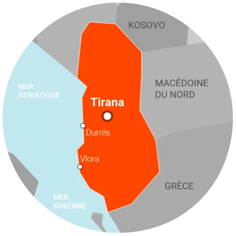Carte Albanie